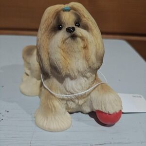 Vintage 1998 Stone Critters Shih-Tzu Dog Puppy 4" New in Box SC-1151 H2